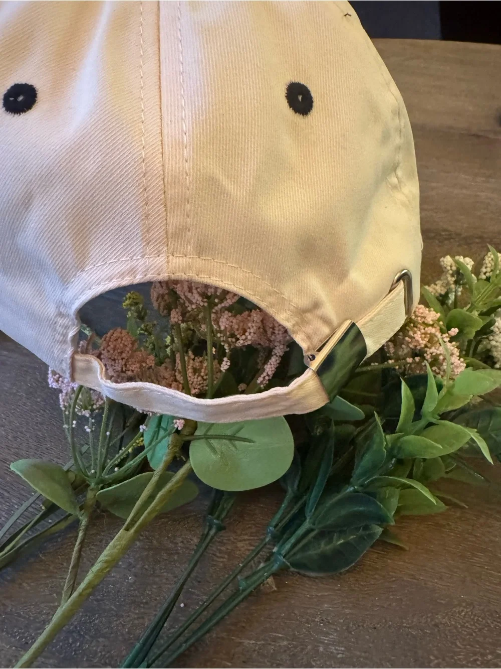 God Is Good Embroidered Baseball Cap - Cream &. Black  New